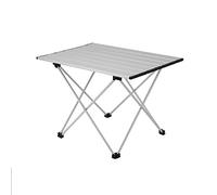 Aluminum Folding Camping Table Portable Outdoor Picnic Table for Dining Cooking Beach Fishing - Lightweight Compact Silver 40x32x29cm