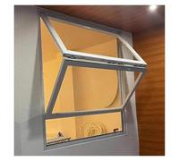 Aluminum Folding Concession Window with Lock Sliding Serving Window for Kitchen & Coffee Shop 32x48in (81.2x121.9cm) - Ideal for Outdoor Events & Takeout