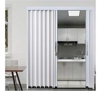 Aluminum Folding Door Folding Closet Doors Aluminum Accordion Doors Panels with Lock Key,Temporary Room Divider Door(50x80in(126x203cm))