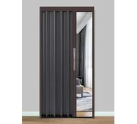 Aluminum Folding Door Sliding Closet Doors Accordion Barn Door Bathroom Kitchen Bedroom(32x80in(81x203cm))