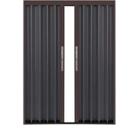 Aluminum Folding Door Sliding Closet Doors Accordion Barn Door Bathroom Kitchen Bedroom(62x80in(161x203cm))