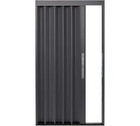 Aluminum Folding Door Sliding Closet Doors Accordion Closet Doors for Hallway Bathroom and Kitchen withLock and Keys(46x80in(116x203cm))