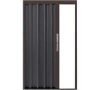 Aluminum Folding Door Sliding Closet Doors Sliding Accordion Door with Installation Hardware and Lock(24x80in(61x203cm))