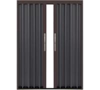 Aluminum Folding Door Sliding Closet Doors Sliding Accordion Door with Installation Hardware and Lock(54x80in(136x203cm))