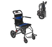 Aluminum Folding Lightweight Transport Wheelchair for Seniors Portable Small, with Flip-up Armrest, Travel Wheelchair for Adults,Support 220lbs