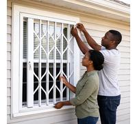 Aluminum Folding Security Gate for Window 36 40 48 72 Inch, Horizontal Window Security Bars with Lock- Commercial/Residential, Window Safety Guard Grille, Custom Size(70x90cm/28x36in)