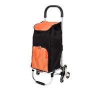 Aluminum Folding Shopping Cart Portable 6-Wheel Grocery Trolley Lightweight Metal Frame Market Cart for Easy Transport and Convenience