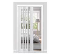 Aluminum Folding Sliding Door - Interior Room Divider with Handle & Acrylic Glass - Ideal for Laundry, Bathroom & Temporary Space Solutions - Stylish & Versatile Design