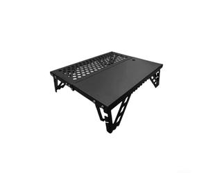 Aluminum Folding Table for Camping and Hiking Portable Lightweight Design Fits Small Spaces One Second Deployment Stable on Rough Ground (black)
