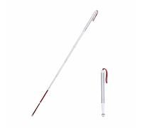 Aluminum Folding Walking Cane, Lightweight Sections Cane Folds, Folding Blind Cane Walking Stick with Red Reflective Tape for The Blind and Visually Impaired People(Size:7 sections 50.39in)