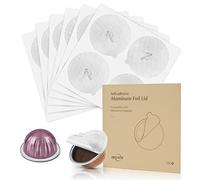Aluminum Foli Lids for Reusable Capsules, Coffee Foil Seals, Coffee Pod Foli Lids Compatible with Nespresso Vertuo Pods 120PCS 62mm