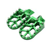 Aluminum Foot Pegs For Kawasaki KX65 KX80 KX85 KX100 KX112 KLX140 2003 2004 2005 Motorcycle CNC Foot Pegs Pedals Rest Footpegs Passenger Footrest(Green)