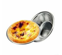 Aluminum For Egg Tart For Mold Set 10 Pieces for Baking Cupcakes Cookies Pies Pudding Chocolate Desserts Reusable Flower Pattern Tin