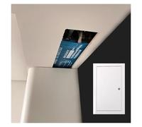 Aluminum Frame Access Port， Aluminium Inspection Hatch Access Panel with Lock White for Drywall and Plumbing(300x150mm/12x6in)