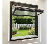 Aluminum Frame Concession Window, Foldable Sliding Windows with 5mm Tempered Glass, Customizable Aluminum Mobile Home Windows for Flower Coffee Shop(WxH 20x20in/51x51cm)