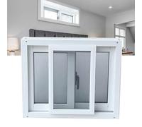Aluminum Frame Replacement Basement Shed Transom Sliding Door with Screens101x81cm for Optimal Air Circulation in Bathrooms and Utility Spaces