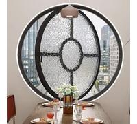 Aluminum Frame Round Portlight Window - 15.7" Casement Replacement for Bathroom Garage & Loft - Black & Clear Finish -& Stylish Design
