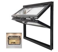 Aluminum-framed Top-and-bottom Folding Sliding Windows,Roll-up Commercial Service Windows, RV Windows With 5mm Tempered Glass-the Choice For Home Decor(65x95cm/25.6x37.4in)