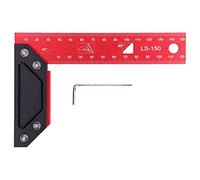 Aluminum Framing Woodworking Squares, High Accuracy L Scribing Ruler with Scale, 90 Degree Carpenter Square for Precise Line Drawing, Rust Resistant Lightweight Tool for (150mm)