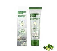 Aluminum-Free Women Body Deodorant Cream, Natural Botanical Extract Antiperspirant Deodorizer, No White Residue Body Odor Control Ointment for Underarm Full Body Use (Lime)