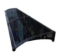 Aluminum Front Door Canopy UVCoated Polycarbonate Rain Shelter Heat & Wind Resistant Easy to Assemble Outdoor Entryway Protection from Weather