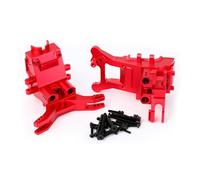 Aluminum Front Rear Upper Gearbox Covers & Shock Tower Set Upgrades for Arrma 1/10 Bigrock Granite Senton 1/8 Typhon 3S,Replace#ARAC4400 (Red)