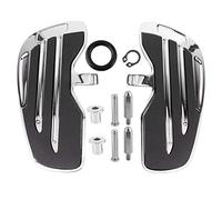 Aluminum Front Rider Floorboards Foot Pegs Footboard Motorcycle Footrest Comfortable Long Distance Riding Durable Grip Fit Indian Scout Sixty Bobber 2015 2021 (Electrosilvering)