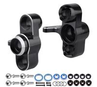 Aluminum Front Steering Blocks Steering Knuckle for Arrma 1/8 Kraton/Outcast/Notorious 6S BLX Upgrades Parts,Replace AR330505 (Black)