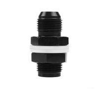 Aluminum Fuel Cell Bulkhead Fitting Adapter - Black Anodized Leak-Proof Reusable Fuel Connector for Automotive Fuel Systems, Machined to(AN8)