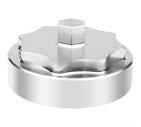 Aluminum Fuel Filter Cap 68065612AA Silver Black(Silver) | Precise fit for 6.7L engines, for durable aluminum build, direct replacement, silver/black finish, easy install
