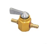 Aluminum Fuel Tap Valve CNC Motorcycle Switch Red(Golden) | Red anodized finish, CNC machined aluminum, easy install, precise flow control, 4.4x3.1cm size