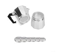 Aluminum Gasket Seal Filter for Moka Pot Espresso Pots Supports 2 Cup 3 Cup 6 Cup 9 Cup and 12 Cup Stovetop Use (9 cup)
