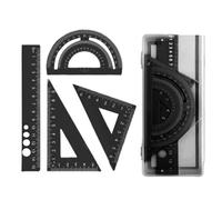 Aluminum Geometry Tool Set with Edges & Lightweight Design for Academic Math Supplies Aluminum Alloy Ruler Measurement Rulers School Math Supplies