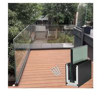 Aluminum Glass Railing Clamp - Easy Installation for Pool Balcony & Stairs - Adjustable Sizes (Black 5M/197 Inch) - Stylish Secure Safety Solution