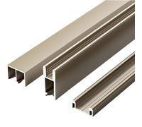 Aluminum Glass Sliding Door Track for Cabinets, Bookcases, and Display Cases with Acrylic Glass Compatibility