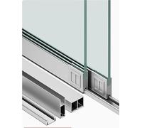 Aluminum Glass Sliding Door Track for Cabinets, Bookcases, Wine & Display Cabinets, Acrylic Glass Compatible