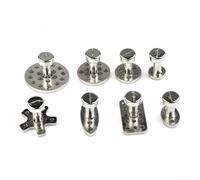 Aluminum Glue Puller Tabs Set for Auto Dent Repair - 8 Sizes, Professional-Grade Suction Cup Compatible with Cars, SUVs, 4x4 & Trucks - DIY Bodywork Tool Kit