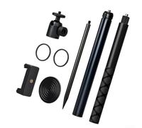 Aluminum Golf Tripod Stand with Ground Spike(Black) | N52 strong magnet, aluminum alloy build, spike stake stability, swing analysis tool, outdoor durable