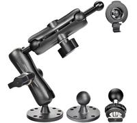 Aluminum GPS Mount, Universal Modular System, 1-17mm Adapter for Garmin GPS, Track Mount T-Screw Attachment and Phone Holder, AMPS Standard for iPad and