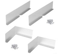 Aluminum Gutter Valley Splash Guards for Roof Trenches | 40 cm Length, Silver | Compatible with Standard Rain Gutter Systems | W(B)