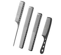 Aluminum Hair Combs Set Antistatic Styling Comb Detangling Cutting,Tail Comb Hairdressing Barbers Combs