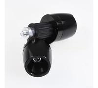 Aluminum Handlebar End Weights with Integrated Anti-Fall Mechanism for Motorcycle Scooter Applications (Black and Black)
