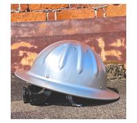 Aluminum Hard Hat, 8 Rivets, 12 Reinforcing Ribs, Construction Site Helmet, Removable Liner, 4-point Suspension, Adjustable Size, Full-brim Design, Crown Depth 13cm