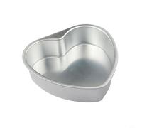 Aluminum Heart Shaped Cake Pan, Non-Stick Reusable Baking Moulding with Loose Base for Easy Release, Oven Safe Chocolate Tin, 3/5/6/8/10 Inch(6in)