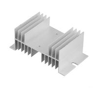 Aluminum Heat Sink 100A Radiator for Solid State Relay for ssr Temperature Controller Wind Turbine Generator Alloy Cooling Fin 127x70x50mm for Single-Phase Relay Automation System