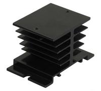 Aluminum Heat Sink Designed for SSR Dissipation in For Single Phase Solid State Relays Supporting Current Ratings from 10A to 40A