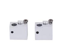 Aluminum Heating Block Replacement High Temperature Resistant Precise CNC Machined Fast Heating for 3 3D Printer Accessories Aluminum Alloy 19.9 x 18.4 x 11.9mm 2Pcs
