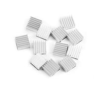 Aluminum Heatsink, Akozon Heatsink Circuit Board 12pcs Small Aluminum Heatsink Cooling Kit with Adhesive Glue on Back 14x14x6mm for Computer Power IC