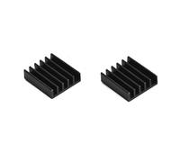 Aluminum HeatSink，Radiator ，Heat Sink DIY Heatsink 2Pcs Black 14 * 14 * 6mm Computer Radiator Aluminum Heatsink Heat Sink for Electronic Chip Heat Dissipation Cooling Pads