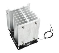 Aluminum Heatsink with Fan for Three-Phase Solid State Relay DIN Rail Mount Efficient Thermal Management for 1A-400A Industrial Loads 110x100x90mm Gray YS-S1 Wide Operating Temperature Range(A)